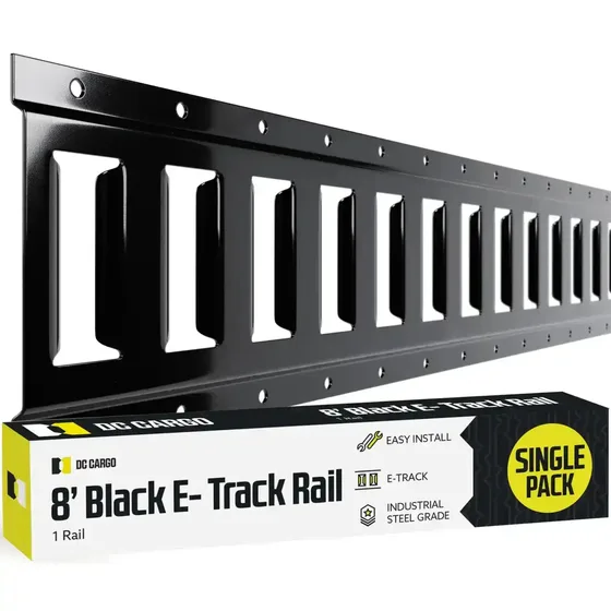 DC Cargo Mall 8-foot black E-track tie-down rail